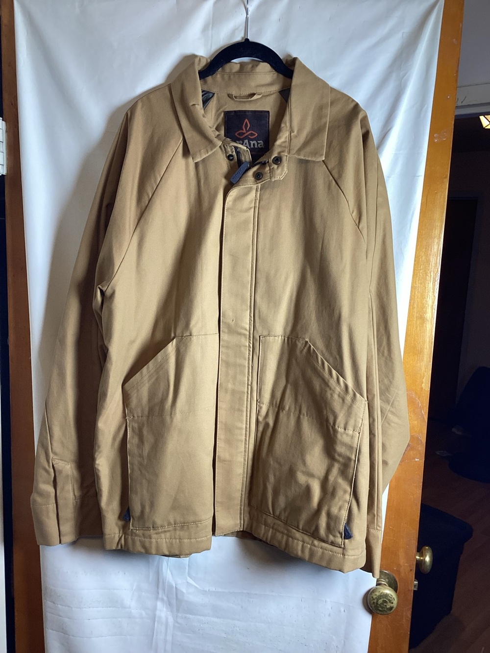 PRANA Born from Experience  utility Jacket SZ L 98% organic cotton